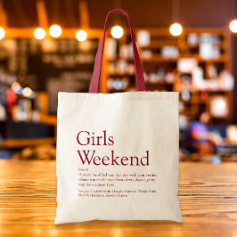 Bolsa Tote Definição de Fim de Semana das Meninas Personaliza