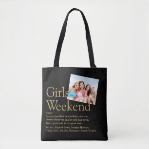 Bolsa Tote Definição de Fim de Semana de Meninas com Foto Per
