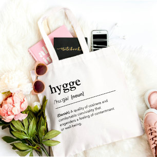 Bolsa Tote Definição de Hygge Estilo de Vida Escandinavo Dina