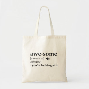 Bolsa Tote Definição de impressionante você está olhando-