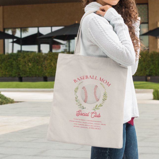 Bolsa Tote Definição de Mãe de Beisebol | Clube Social (Criador carregado)