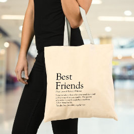 Bolsa Tote Definição de Melhores Amigos Moderna