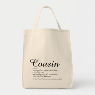 Bolsa Tote Definição de Primo Preto e Branco de Script Modern