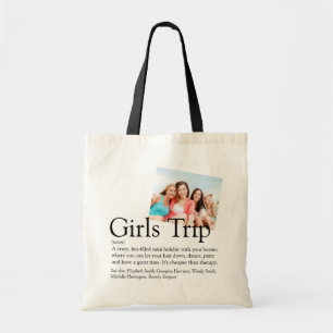 Bolsa Tote Definição de Viagem de Meninas Personalizada Foto