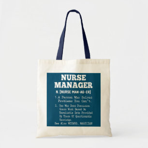 Bolsa Tote Definição do Nurse Manager