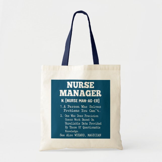 Bolsa Tote Definição do Nurse Manager (Frente)