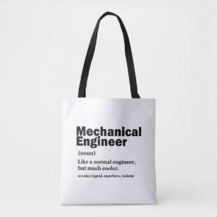Bolsa Tote Definição Engraçada de Engenheiro Mecânico Engenha