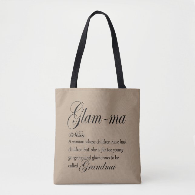 Bolsa Tote Definição GLAM da avó das MÃES (Frente)