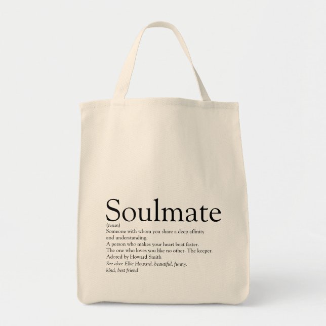 Bolsa Tote Definição Personalizada de Parceiro Ideal (Frente)