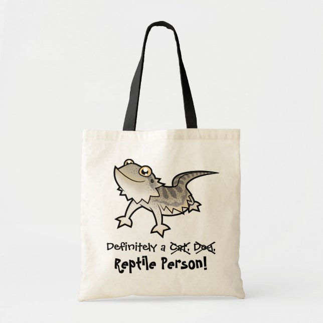 Bolsa Tote Definida uma pessoa do réptil (dragão farpado) (Frente)