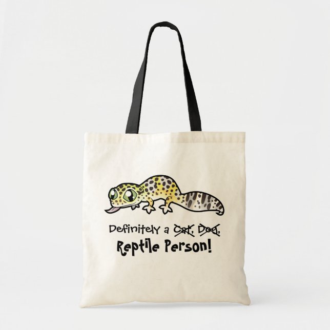 Bolsa Tote Definida uma pessoa do réptil (geco do leopardo) (Frente)
