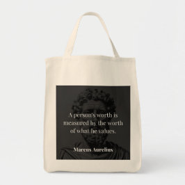 Bolsa Tote Definindo Valor: Marcus Aurelius em Valores