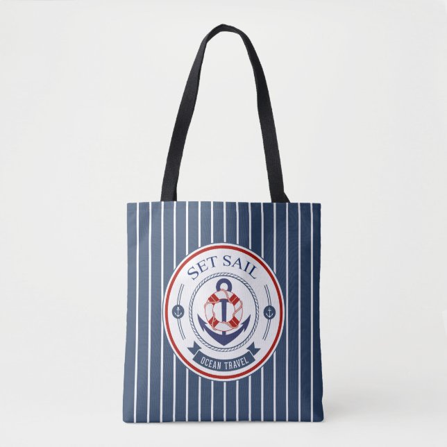 Bolsa Tote Definir navegação na vela (Frente)
