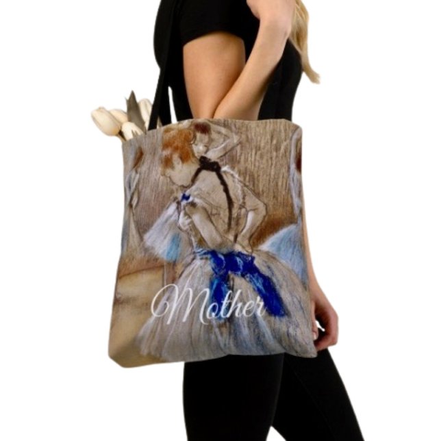 Bolsa Tote Degas Dancer With Blue Ribbon  (Chic tote bag for Mom—perfect for errands, shopping, and showing love this Mother’s Day.
)