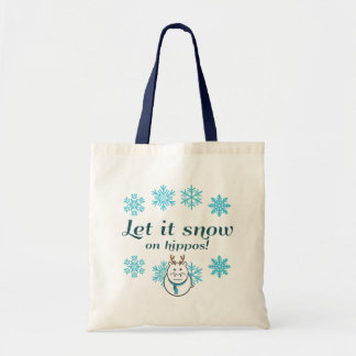 Bolsa Tote Deixais lhe para nevar em hipopótamos!