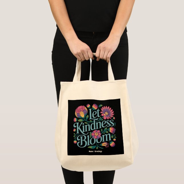 Bolsa Tote Deixe a Bondade Florescer Seja Gentil Flores de Ar (Frente (produto))