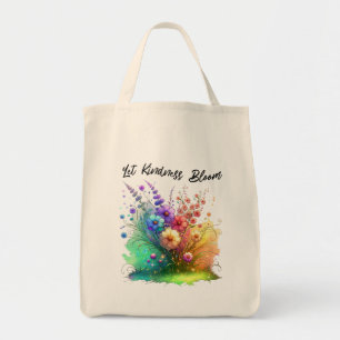 Bolsa Tote Deixe a gentileza Bloom Floral