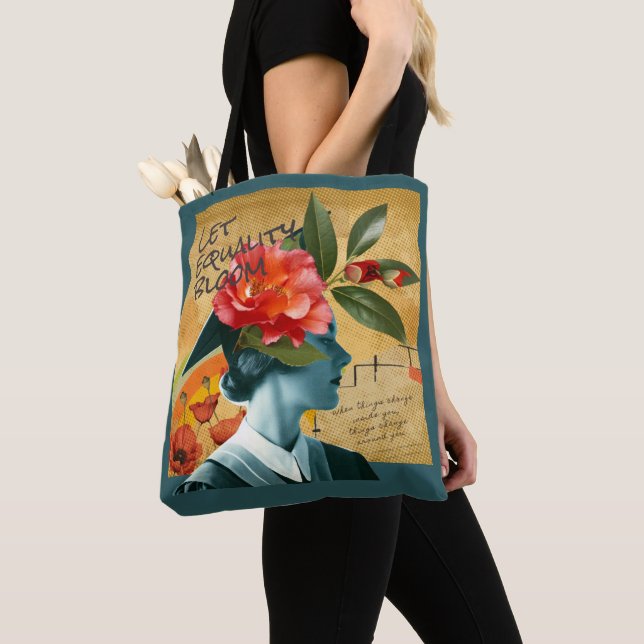 Bolsa Tote Deixe a Igualdade Bloom (Close Up)