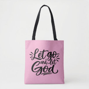 Bolsa Tote Deixe ir e deixe Deus