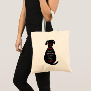 Bolsa Tote Deixe-me me sozinho estão falando somente a meu