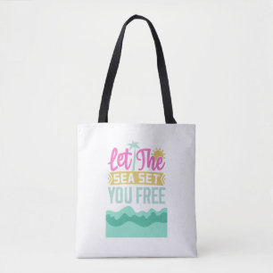 Bolsa Tote Deixe o mar te libertar