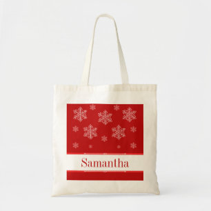 Bolsa Tote Deixe-o nevar, Saco Vermelho