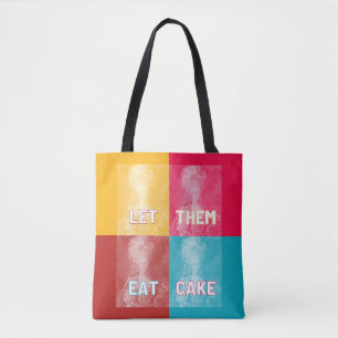 Bolsa Tote "Deixe-Os Comer Bolo": Marie Antoinette (pop art)