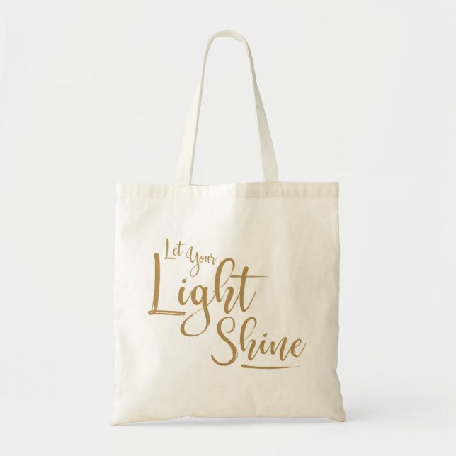Bolsa Tote Deixe Sua Luz Brilhar. (Frente)