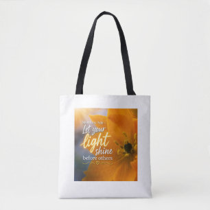 Bolsa Tote 🌞Deixe sua luz brilhar! Escritura inspiradora 🛍️