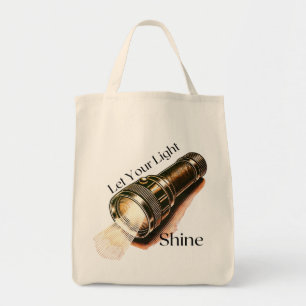 Bolsa Tote "Deixe sua luz brilhar" Saco de Tote Cristão