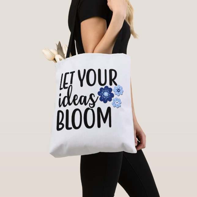 Bolsa Tote Deixe suas ideias florescer (Close Up)