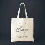 Bolsa Tote Delaware Wedding Tote Bag<br><div class="desc">Esta bolsa de Delaware é perfeita para receber convidados da cidade para o seu casamento! Embale-o com guloseimas locais para um pacote de boas-vindas extra divertido.</div>