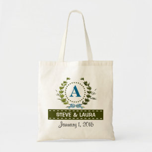 Bolsa Tote Delicado Ivy Wreath Casamento com Monograma A