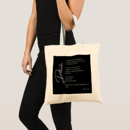 Bolsa Tote Delicar saco de tote preto poema