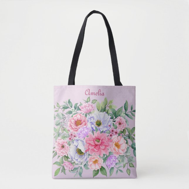 Bolsa Tote Delicate Summer Garden Party Floral (Frente)