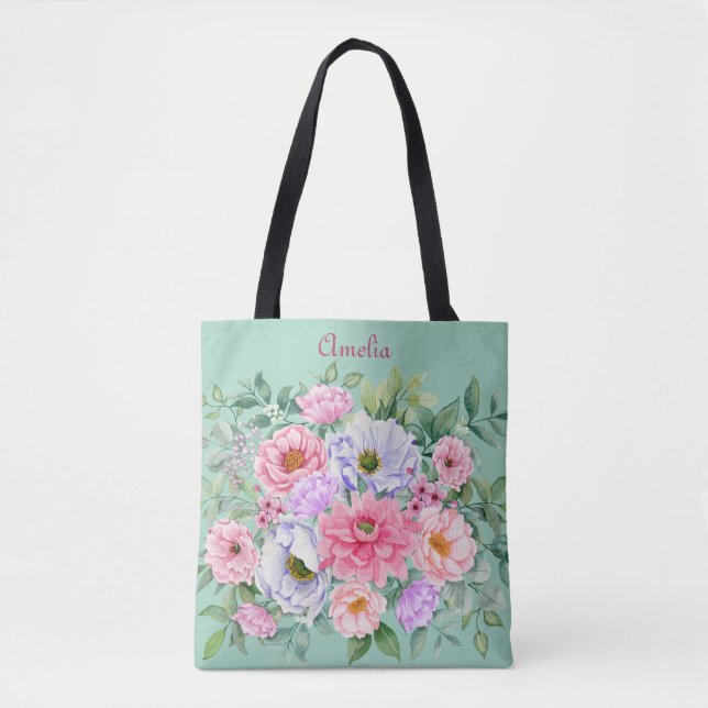 Bolsa Tote Delicate Summer Garden Party Floral (Frente)