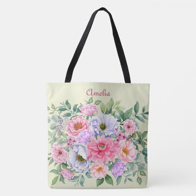 Bolsa Tote Delicate Summer Garden Party Floral (Frente)