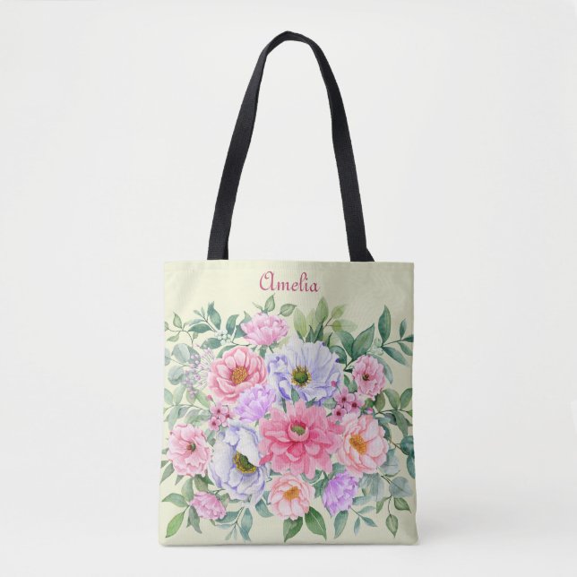 Bolsa Tote Delicate Summer Garden Party Floral (Frente)