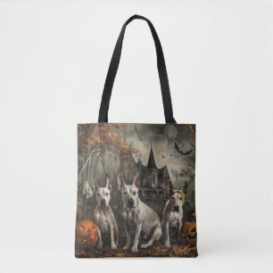 Bolsa Tote Delícia Noturna de Halloween para Bull Terrier