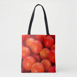 Bolsa Tote Delicioso salto de cereja vermelha, tigela, cereja