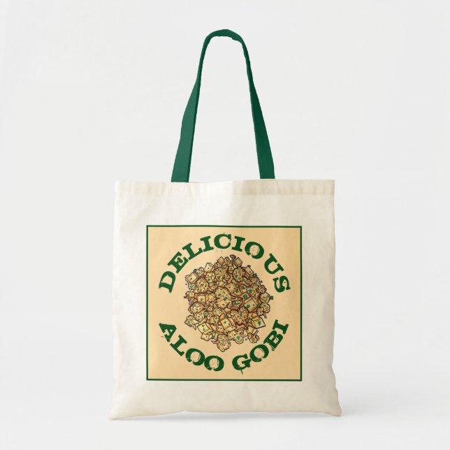 Bolsa Tote Delicious Aloo Gobi Comida indiana Coury (Frente)