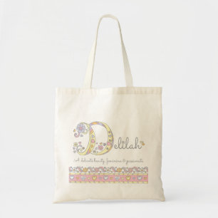 Bolsa Tote Delilah, meninas, nomeiam corações monográficos