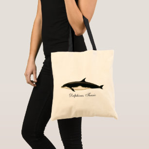 Bolsa Tote Delphinus Tursio dos golfinhos do vintage,