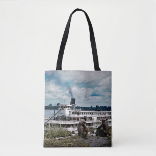 Bolsa Tote Delta Queen Steamboat Mississippi River Art