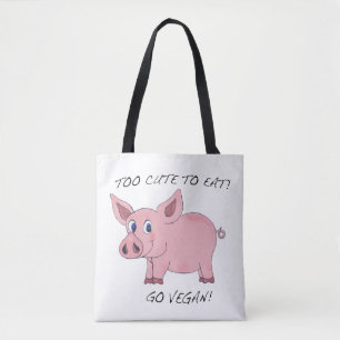 Bolsa Tote Demasiado bonito para comer o saco do porco