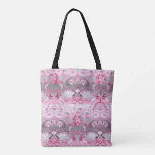 Bolsa Tote Demigirl Dragon Damask - Cores de Sinalizador de N