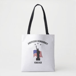 Bolsa Tote Democracia Americana para Sempre com Bandeira