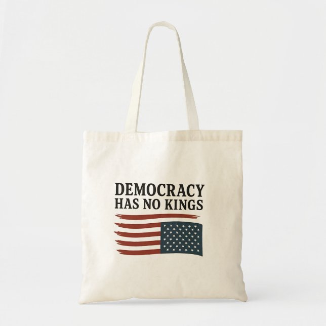 Bolsa Tote Democracia Não Tem Rei Anti Trump EUA (Frente)