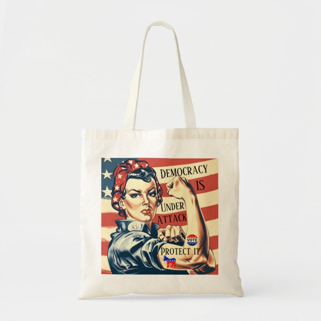 Bolsa Tote Democracy/ Protect It Tote Bag (Frente)
