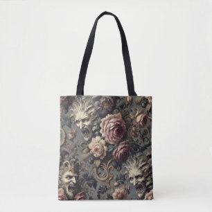 Bolsa Tote Demônios da Delinquência - Design Floral Gótica